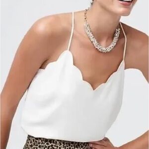 NEW J Crew scallop camo tank